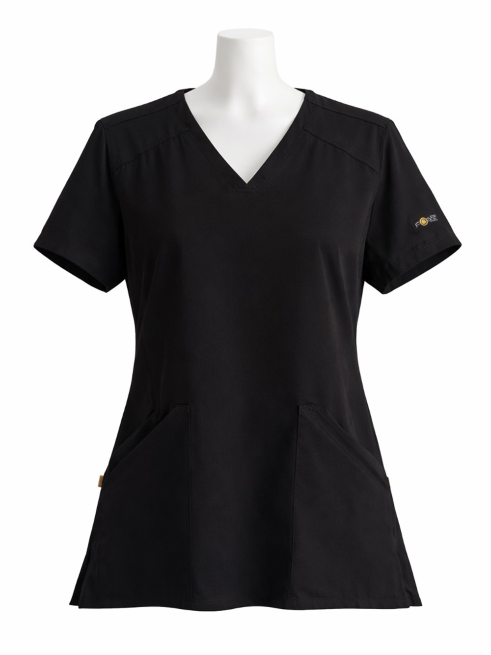 Size M Carhartt Force Women’s Black Scrub Top V-Neck Workwear Utility